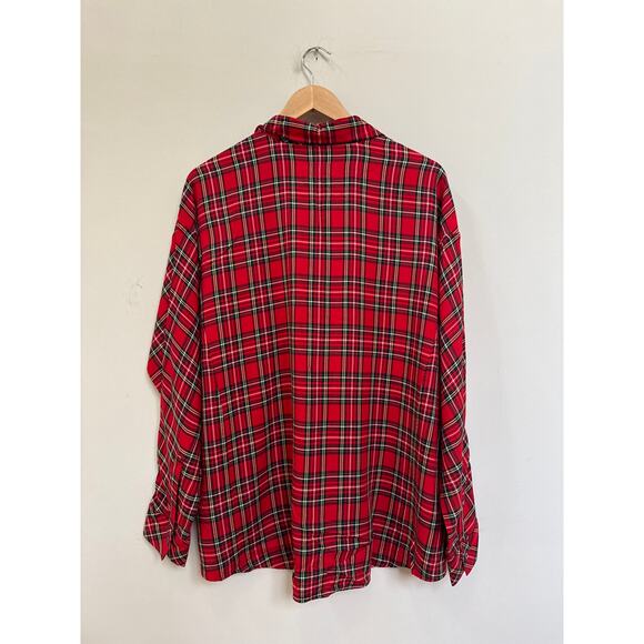 Vineyard Vines Women's Red Tartan Plaid Woven Weekend Button Down Sz 12 Preppy - Picture 5 of 5